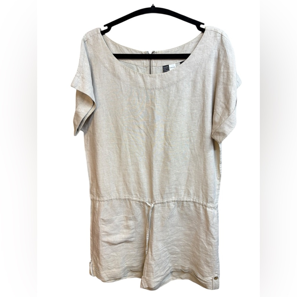 Saks Fifth Avenue Women’s Linen Romper Large